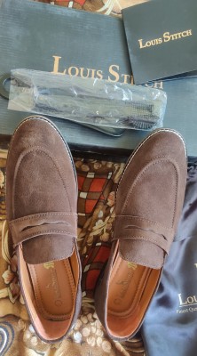 LOUIS STITCH Ash Grey Suede Leather Loafer For Men Moccasin Shoes 11 UK ( LSSUMC) Mocassin For Men - Buy LOUIS STITCH Ash Grey Suede Leather Loafer  For Men Moccasin Shoes 11 UK (