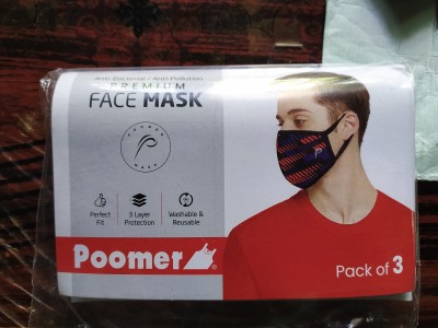 Poomer Face Mask (Pack of 3) Cloth Mask With Melt Blown Fabric
