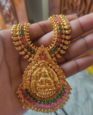 One gram gold haram necklace outlet