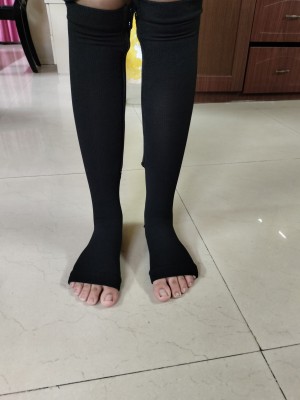 M size; Black] Medical Compression Stockings 23-32mmHg Black Skin Colour  Reduce Varicose Vein Leg Pain Urat Kaki vena varikos Long stockings Thigh  Calf Knee