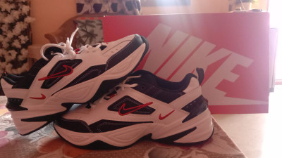 Nike m2k tekno trainers in white black and pink outlet