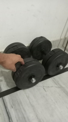 JMB 20 Kg Pvc 2.5kg X 8PCS Adjustable Dumbbell 20KG Black Weight