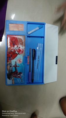 TECHNOCHITRA® Super Heros Printed Jumbo Pencil Box for Boys School