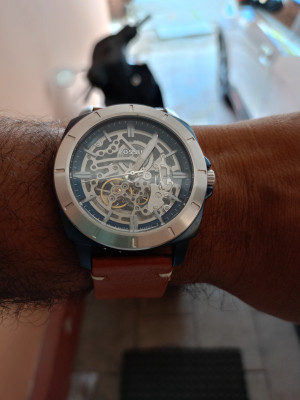 Privateer sport mechanical luggage leather watch 2025