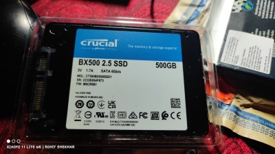 Crucial BX500 500GB 3D NAND SATA 2.5-inch SSD, CT500BX500SSD1