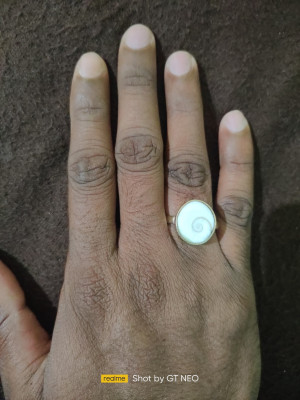 PRIYANSHU NAVRATN Natural Gomti Chakra Ring 7.25 Carat Panchdhatu