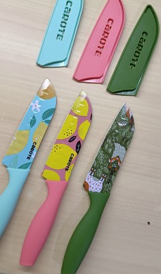 Buy CAROTE Kitchen Knife Set, Stainless Steel Knife , Set of 3(Blue, Green,  Pink) Online at Best Prices in India - JioMart.