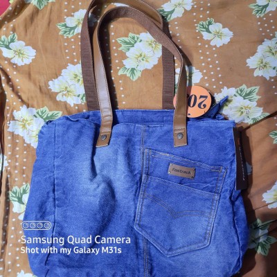 Fastrack Blue Tote Denim Tote Bag for Girls Blue - Price in India