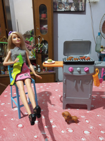 Barbie bbq sale grill set