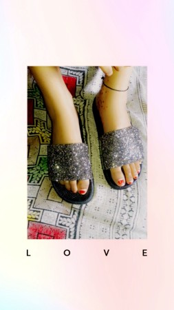 Cute sparkly slides hot sale