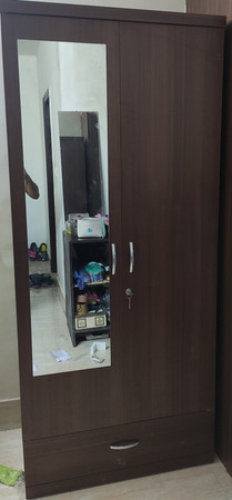 Hometown Ultima 2 Door With Mirror Rwlnt Engineered Wood Almirah