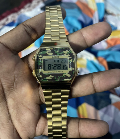 Casio gold camouflage watch sales
