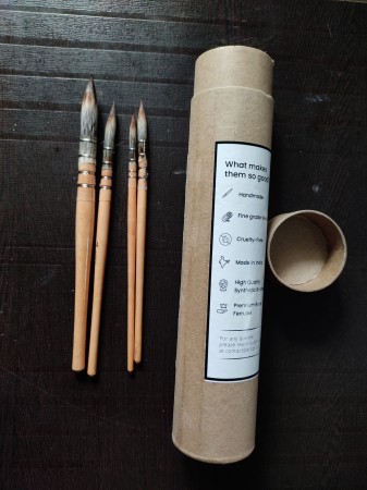 ARTIOS Mop Brush for Painting - Premium Watercolor Brush Set  with Brush Holder 