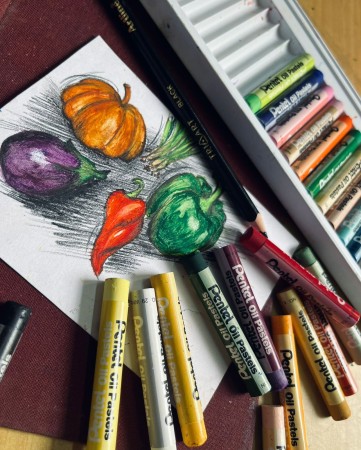 Pentel 108ct Oil Pastel Crayons