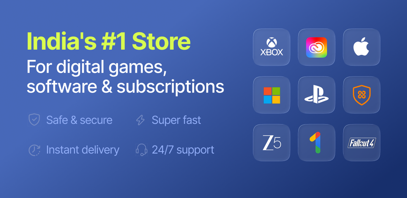 Game Credits & Subscriptions Online start from Rs.75