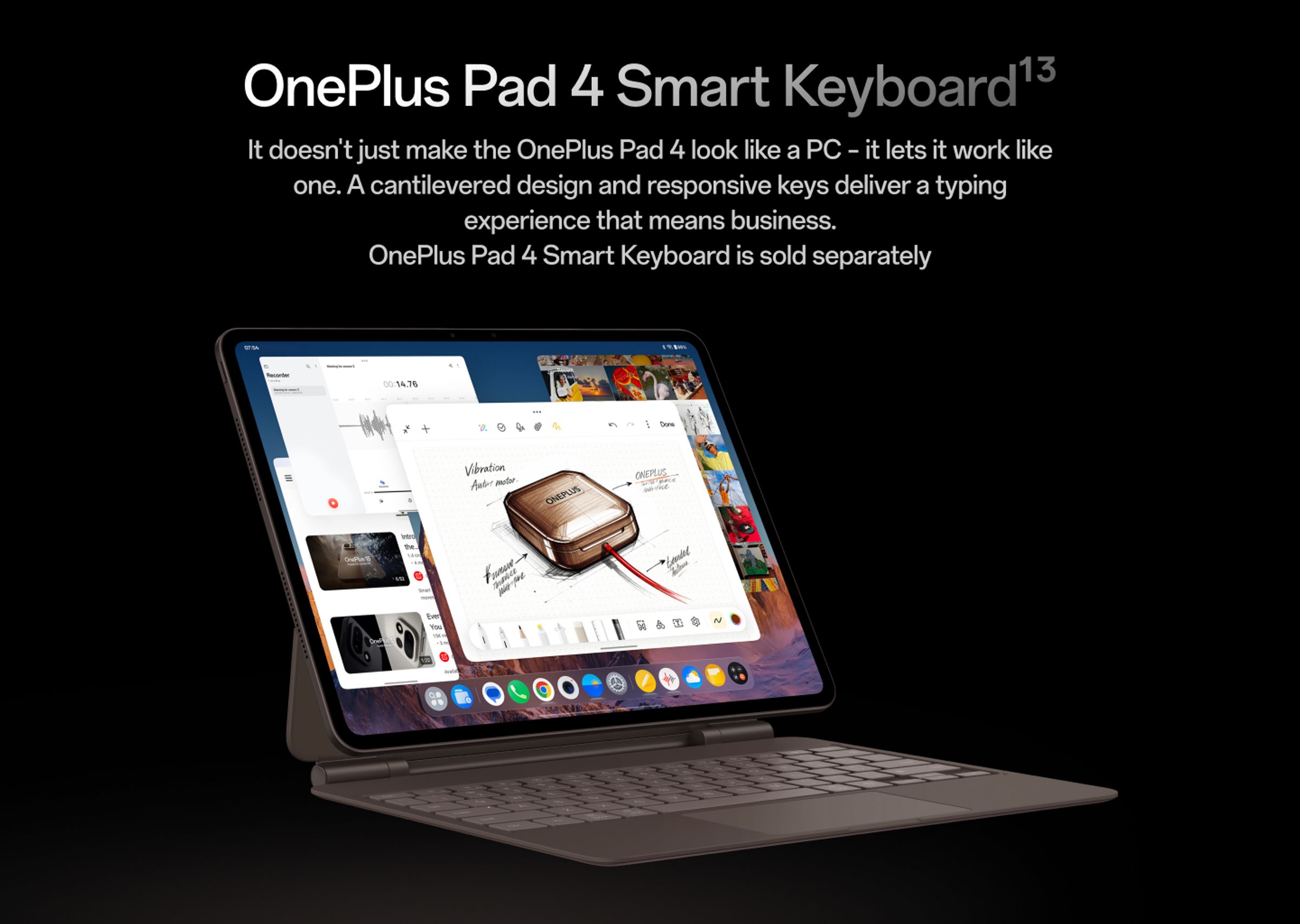 OnePlus Pad 4 256GB, 12GB RAM 13.2-inch Wi-Fi Tablet (Global Version) 6