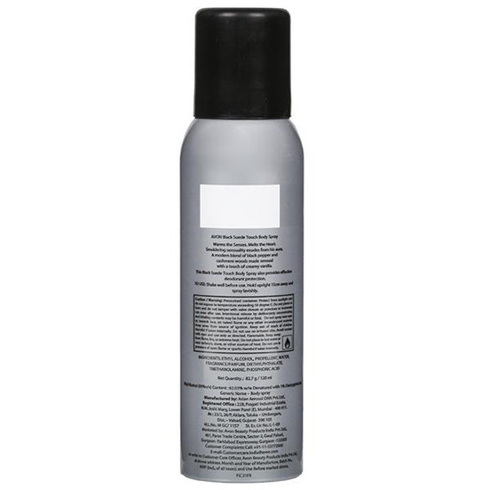 Avon black suede touch body 2025 spray