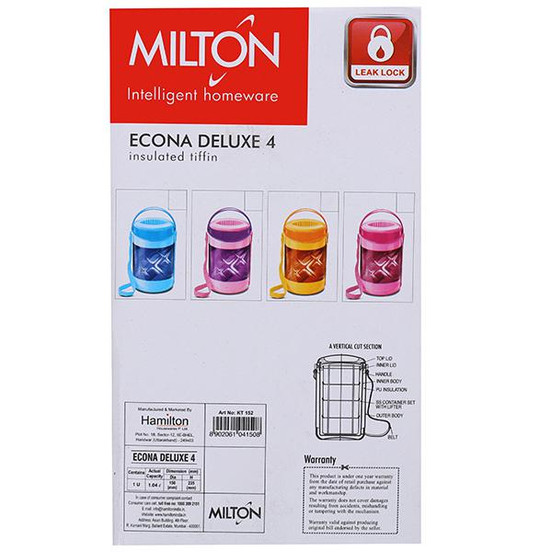 Buy Milton Econa Deluxe 4 Insulated Tiffin Box Blue Online