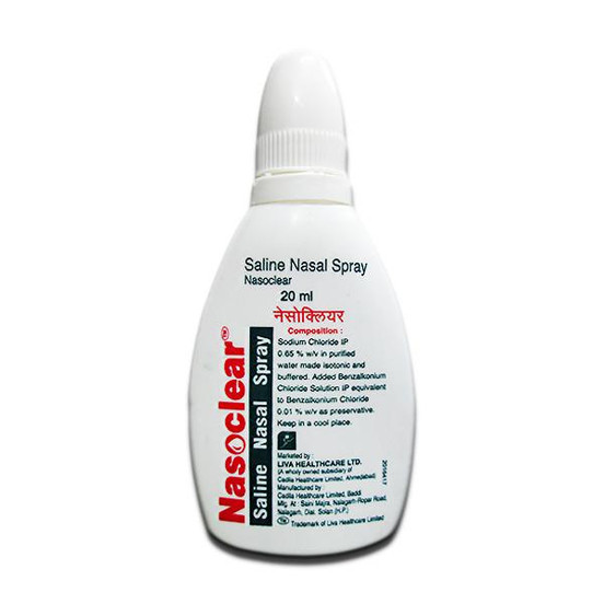 Saline nasal sales spray nasoclear