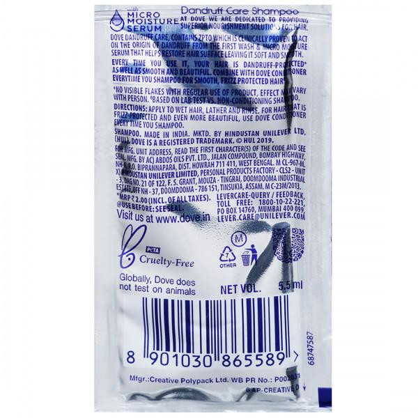Dove dandruff care on sale shampoo pouch