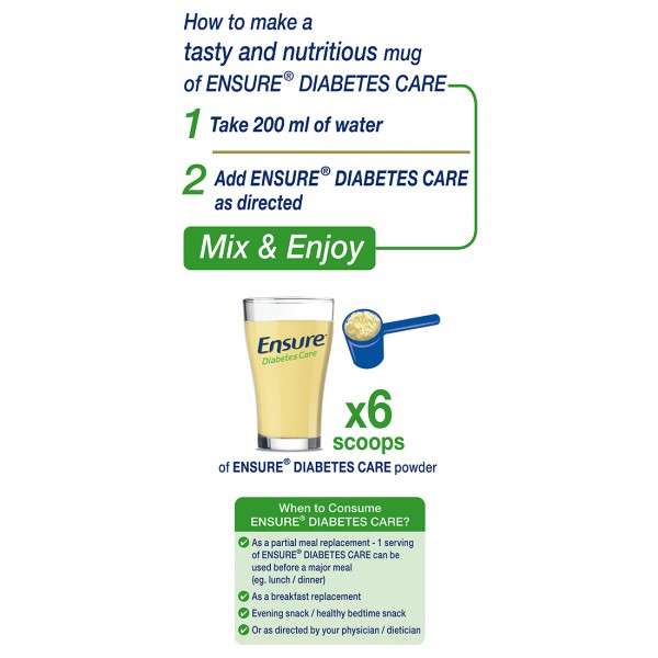 Buy Ensure Diabetes Care Powder - Vanilla Flavour 200 gm (Refill
