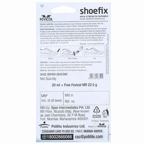 Buy Fevicol Shoe Fix Adhesive Free Fevicol MR 22.5 g 20 ml