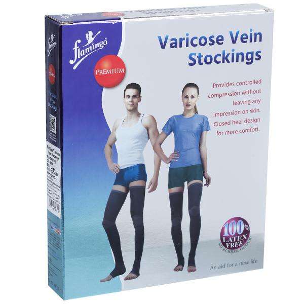 Buy Flamingo Varicose Premium Vein Stockings L Pack Of 2 Online