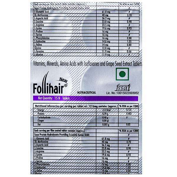 Follihair New 15 Tablets