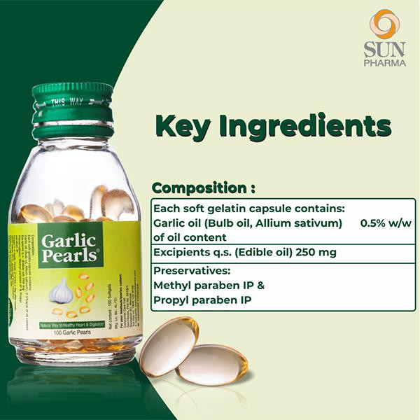 Garlic pearls shop sun pharma price