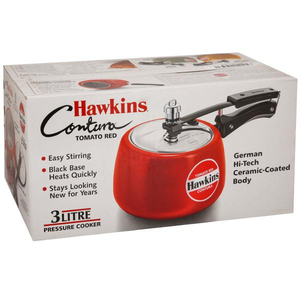 Hawkins pressure cooker red colour on sale