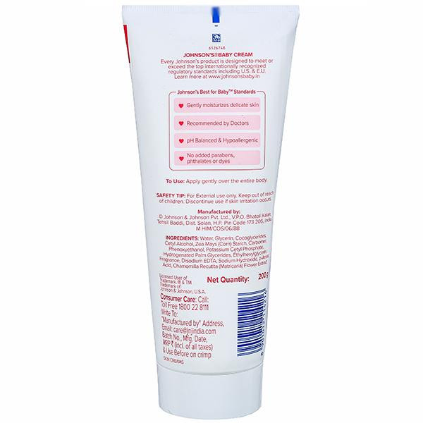 Johnson's baby cream uses sales
