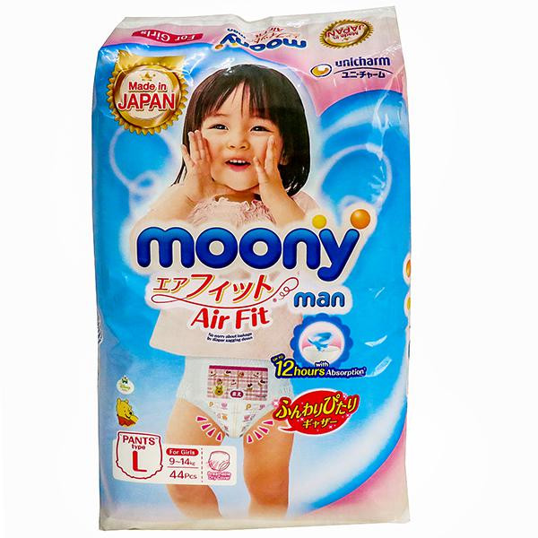 Buy Moony Man Air Fit Diaper Pants for Girls L 9 14 kg Pack Of