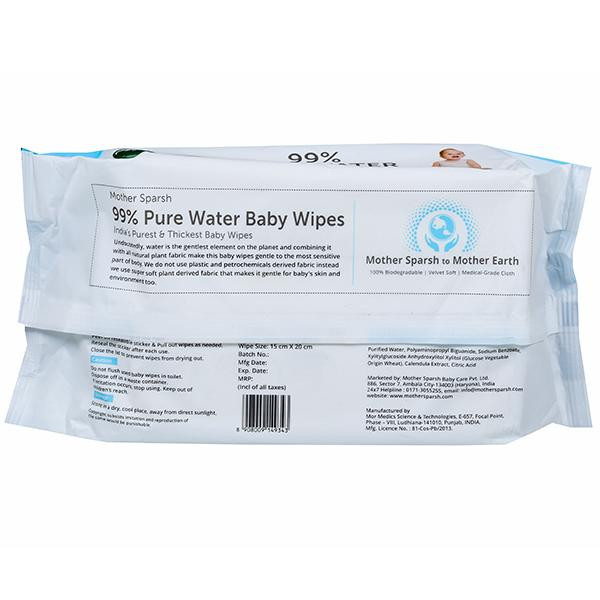 Buy Mother Sparsh 99 Pure Water Extra Gentle Thick Baby Wipes