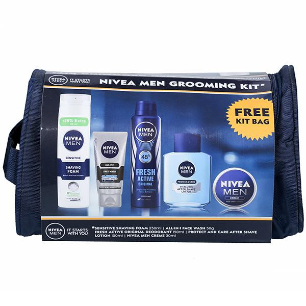 Buy Nivea Men Grooming Kit Free Kit Bag Online Flipkart Health