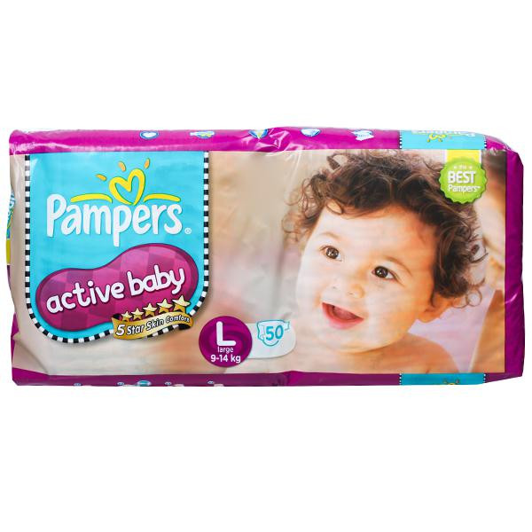 Pampers active baby large flipkart shop