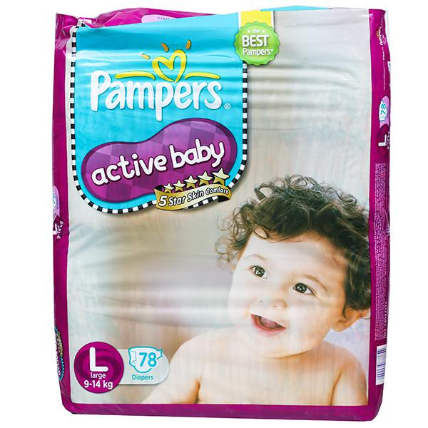 Pampers active baby large flipkart sales