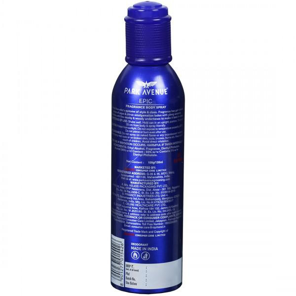 Buy Park Avenue Epic 0 Gas Fragrance Body Spray 130 ml Online