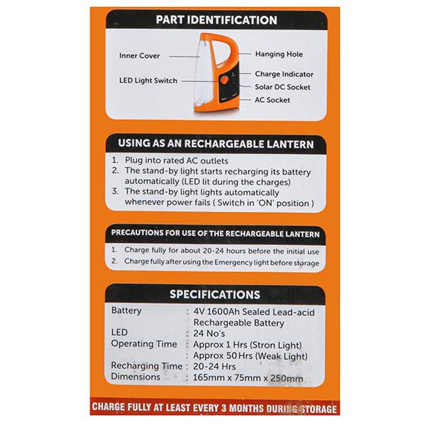 Buy Pigeon Egnite Emergency Lamp Orange Online Flipkart Health