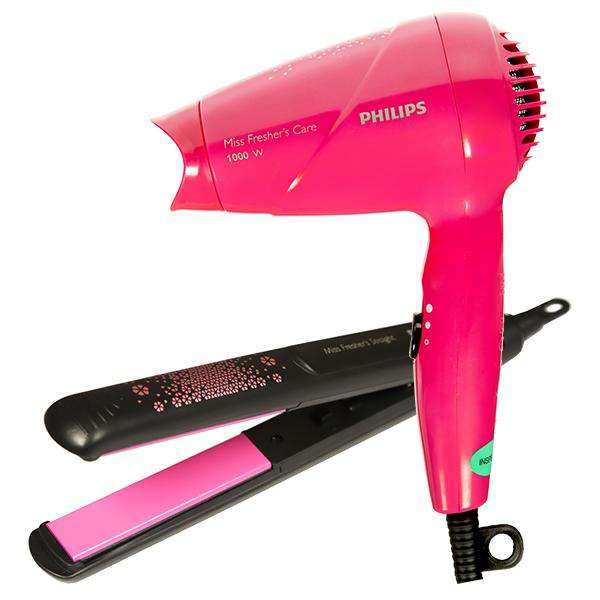 Philips Miss Fresher s Hair Dryer Straightener HP8643 46 Styling Kit