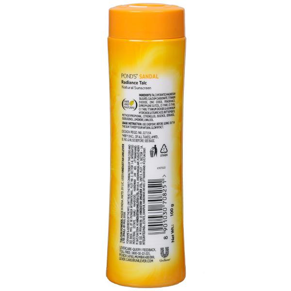 Buy Ponds Sandal Radiance Talc 100 g Online Flipkart Health