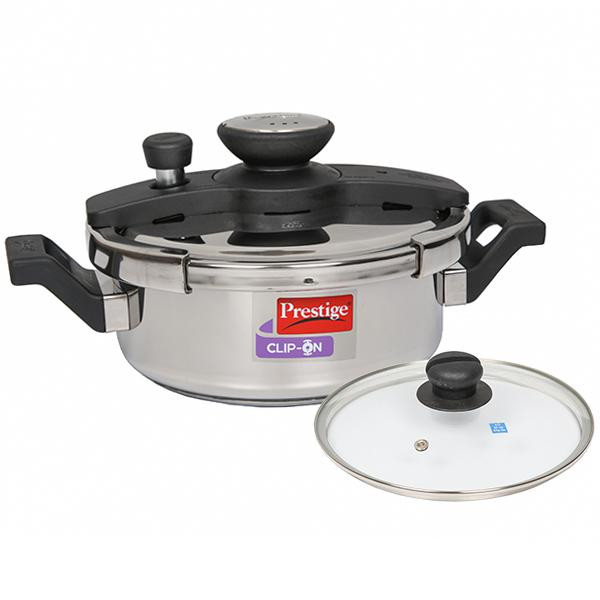 Prestige clip on stainless steel pressure cooker deals