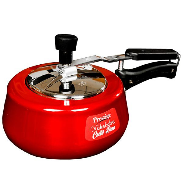 Buy Prestige Nakshatra Cute Duo Gas Stove Induction Base Pressure Cooker Silky Red 2 L Online Flipkart Health