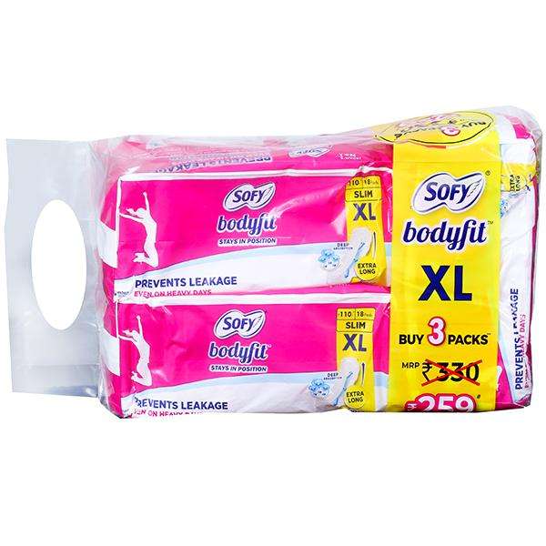 Sofy Bodyfit Extra Long 6 Pads for Leakage your Heavy Days - Sofy India