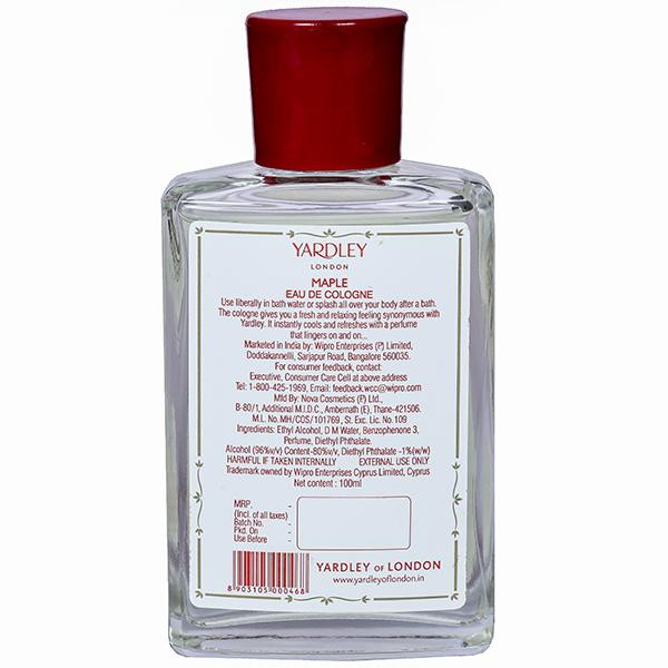 Yardley London Eau De Colonge Maple 100 ml