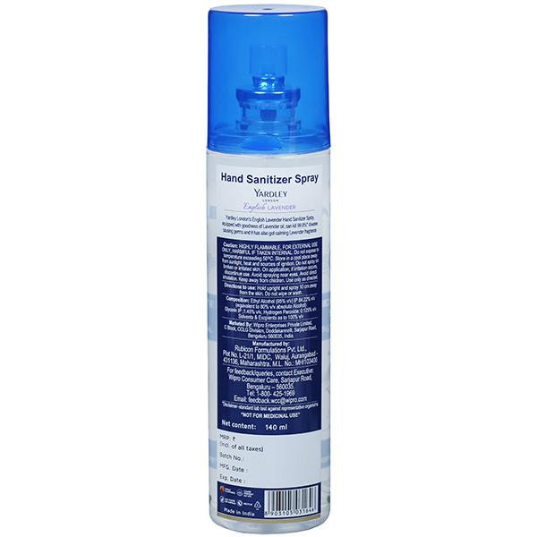 Buy Yardley London English Lavender Hand Sanitizer Spray 140 ml