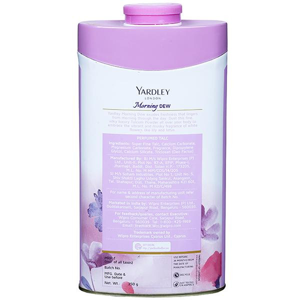 Yardley london morning hot sale dew perfumed talc