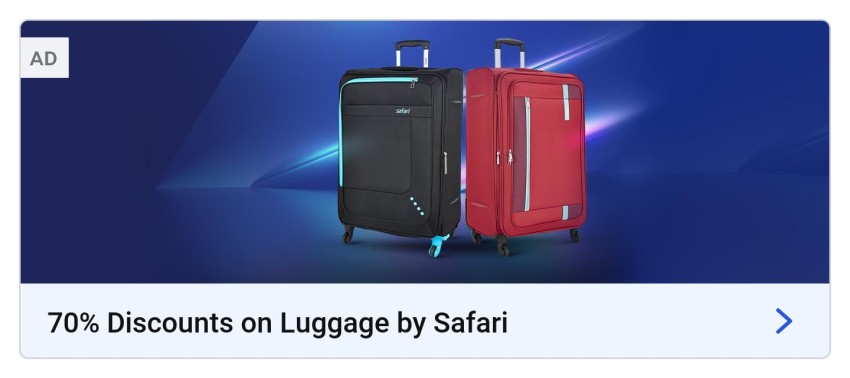 Travel bags clearance online flipkart