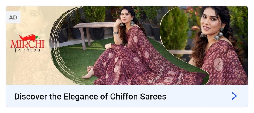 Flipkart chiffon sarees below 400 best sale