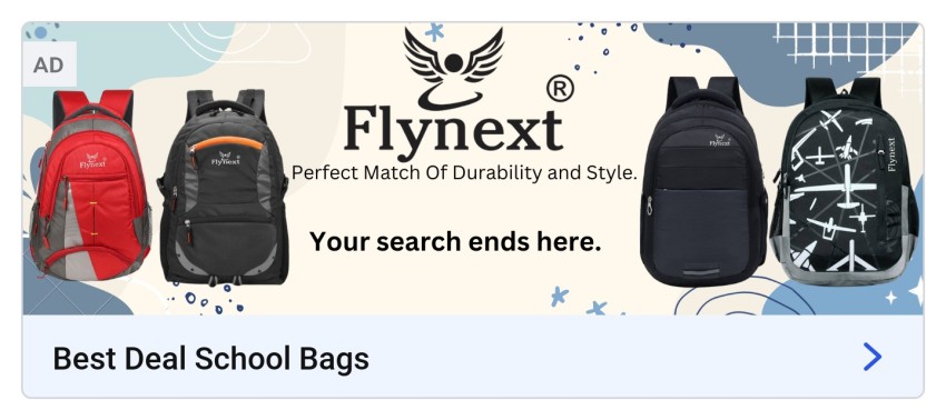 School bag online outlet flipkart