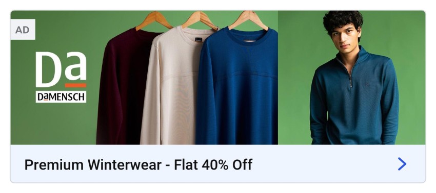 Winter clothes on on sale flipkart